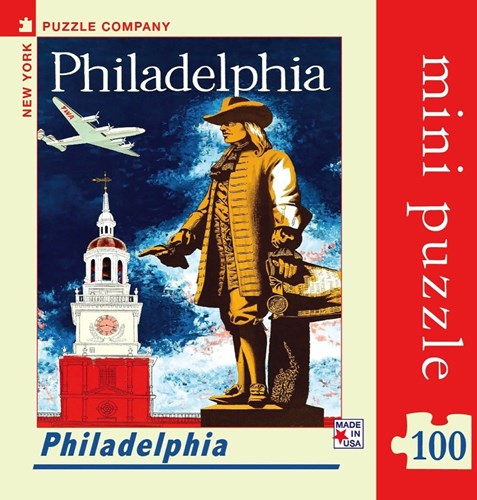 New York Puzzle Company Philadelphia Mini Puzzle - 100 Teile - Lernspielzeug-2