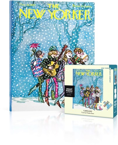 New York Puzzle Company Puzzle The New Yorker Caroling 100 Teile Karton-2