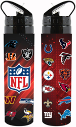 Team Merchandise NFL Team Aluminium 750ml Bottle - Black/Red - 750ml