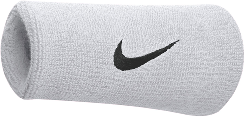 Nike Swoosh Doublewide Wristbands - White/Black -