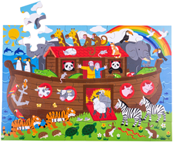 BigJigs Puzzle Boden Noah's Ark Tiere bunt 48 Teile