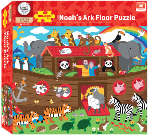 BigJigs Puzzle Boden Noah's Ark Tiere bunt 48 Teile-2