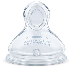 Nuk Babyflaschen Sauger Silikon Anti-Kolik-System 6-18 Monate 2 Stück