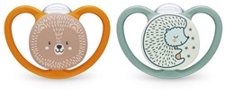 Nuk Schnuller Airflow Day & Night Silikon 6-18M Bär Igel Set