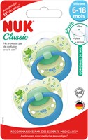 Nuk Schnuller Silikon 6-18 Monate Frosch Design 2er Set