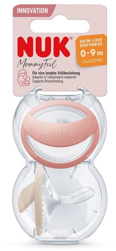 NUK Silikon Schnuller Baby 0-9 Monate Blush Beige 2 Stück BPA-frei