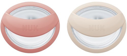 NUK Silikon Schnuller Baby 0-9 Monate Blush Beige 2 Stück BPA-frei-2