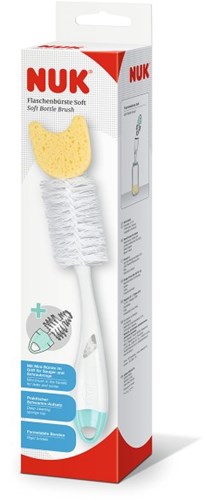 Nuk Flaschenzubehör - 2-in-1 Flaschenbürste mit Schwammspitze für Babyflaschen-2