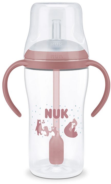 Nuk Trinkbecher Strohhalm Perfect Match 260ml auslaufsicher Bär Baby 8M+ Planet Happy DE