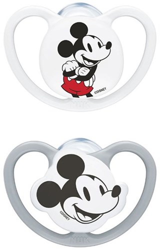 Nuk Schnuller Baby Silikon 6-18 Monate Mickey luftiges Design