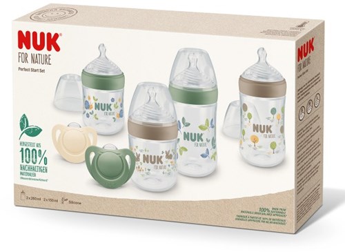 Nuk Babyflaschen Set - For Nature - Perfect Start Set grün beige BPA-frei