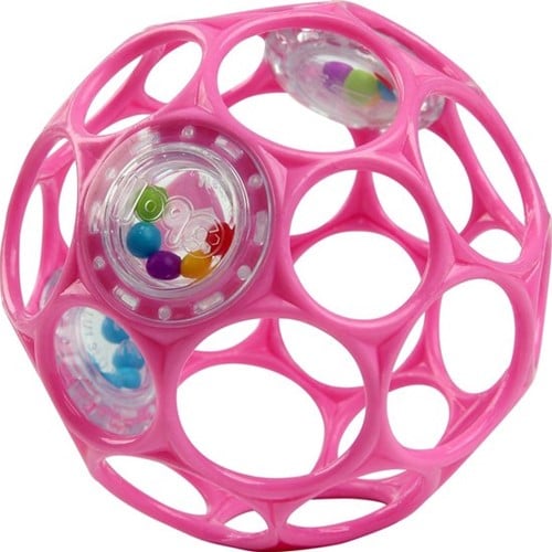 Oball Rassel Ball 10 cm - Pink Baby Spielzeug