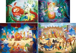 Clementoni Puzzle Märchen - 4-in-1 Kinderpuzzle Set - 360 Teile