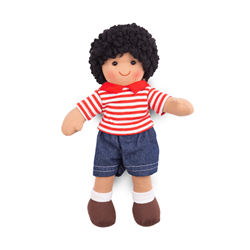 BigJigs Stoffpuppe Otis - weiche Babypuppe 25 cm kuschelig