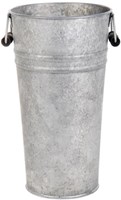 Esschert Design Vase aus Altzink mit Holzgriffen 30cm Dekoration