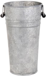 Esschert Design Vase aus Altzink mit Holzgriffen 30cm Dekoration