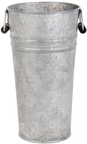 Esschert Design Vase aus Altzink mit Holzgriffen 30cm Dekoration