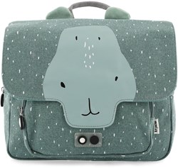 Trixie Schulranzen - Kinderrucksack Mr. Hippo wasserabweisend Baumwolle grün