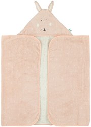 Trixie Kapuzen-Badetuch Bio-Baumwolle 70x130cm Mrs. Rabbit rosa