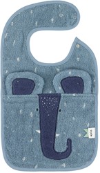 Trixie Baby Lätzchen Mrs. Elephant - Bio-Baumwolle - Blau - Verstellbar
