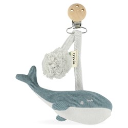 Trixie Baby Wagenanhänger Wal - Bio-Baumwolle Blau