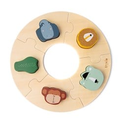 Trixie Holz Formenpuzzle - runde Tierpuzzle FSC Holz pädagogisch