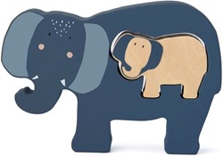 Trixie Holz-Babypuzzle - Lernspielzeug Mrs Elephant FSC Holz
