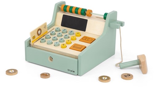 Trixie Holzspielzeug Kasse - Lernspiel für Kinder mit Zubehör