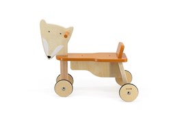 Trixie Holz Laufrad 4 Räder - Mr. Fox - FSC Holzspielzeug für Kinder