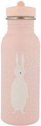 Trixie Trinkflasche Edelstahl 500ml - Mrs. Rabbit - kinderfreundliche Wasserflasche rosa