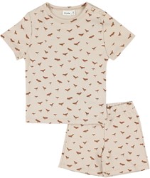 Trixie Pyjama kurzarm Bio-Baumwolle Babbling Birds 92-2J rosa