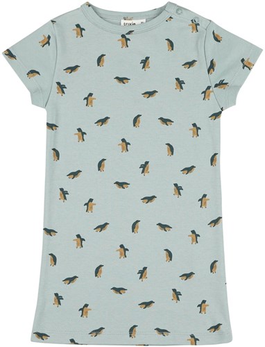 Trixie Schlafkleid Nachtwäsche blau Baumwolle Peppy Penguins 92-2J