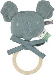 Trixie Beißring Koala - Holz Babyspielzeug Bliss Petrol Bio-Baumwolle