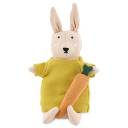 Trixie Handpuppe Kuschelfreund Mrs Rabbit - Bio-Baumwolle - Rollenspiel