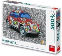 Dino Puzzle VW Käfer 500 Teile - buntes Spielzeug Puzzle-2