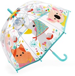 Djeco Kinder-Regenschirm Natur - transparent - Tiermotiv - stabil