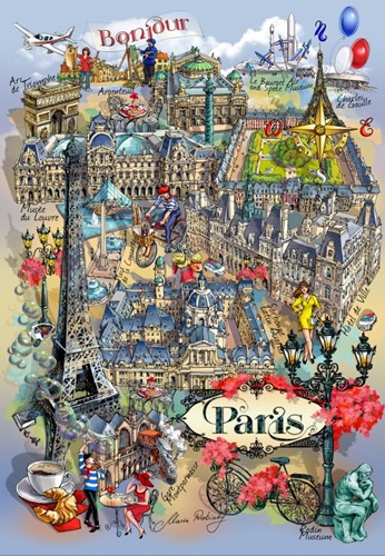 Grafika Paris Collage - 1000 Teile