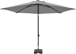 Parasol hellgrau 300cm Push-up rund mit Kippfunktion UV-Schutz