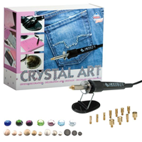 Pebaro Crystal Art Set - Hotfix Applikator mit Strasssteinen und Nieten