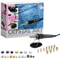 Pebaro Crystal Art Set - Hotfix Applikator mit Strasssteinen und Nieten