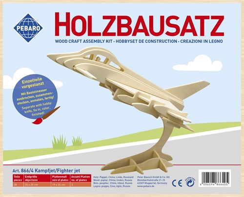 Pebaro Pebaro Holzbausatz Eurofighter 25x20 cm