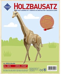 Pebaro Holz-Bausatz Giraffe - Lernspielzeug Bastelset Puzzle