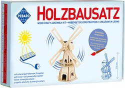 Pebaro Holzbaukasten Solarmühle kreatives Lernspielzeug Bausatz