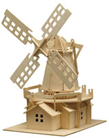 Pebaro Holz-Bausatz Windmühle - kreatives Spielzeug Windmühle