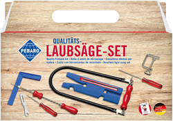 Pebaro Laubsäge Set - Holz Werkzeugkoffer 15-teilig für Kinder
