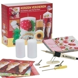 Pebaro Kerzen Verzieren Set Feiertage - Kreatives Bastelset Kerzen Dekorieren