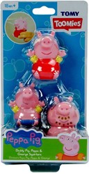Tomy Peppa Pig Badespielzeug Wasserspritzer - 3 Figuren Set