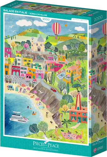 Pieces & Peace Puzzle Italien 2000 Teile buntes Puzzlespaß-2