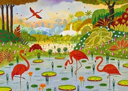 Pieces & Peace Puzzle Caribbean Flamingos - 1000 Teile Puzzle