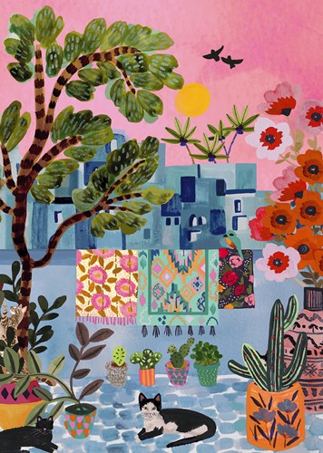 Pieces & Peace Katzen von Chefchaouen - Marokko - 1000 Teile